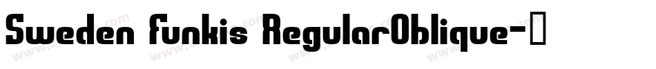 Sweden Funkis RegularOblique字体转换